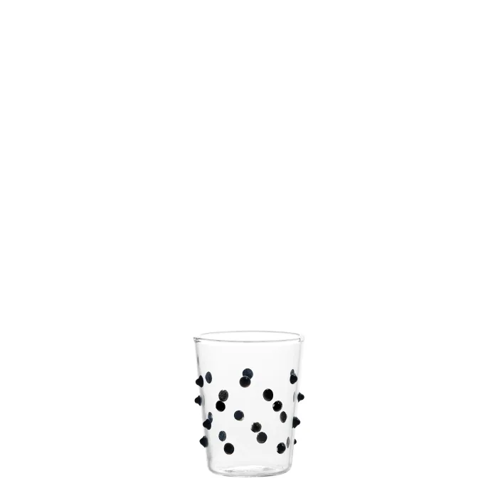 Zafferano Party PY00302 Tumbler Junior Vetro colorato Nero (6 Pz)