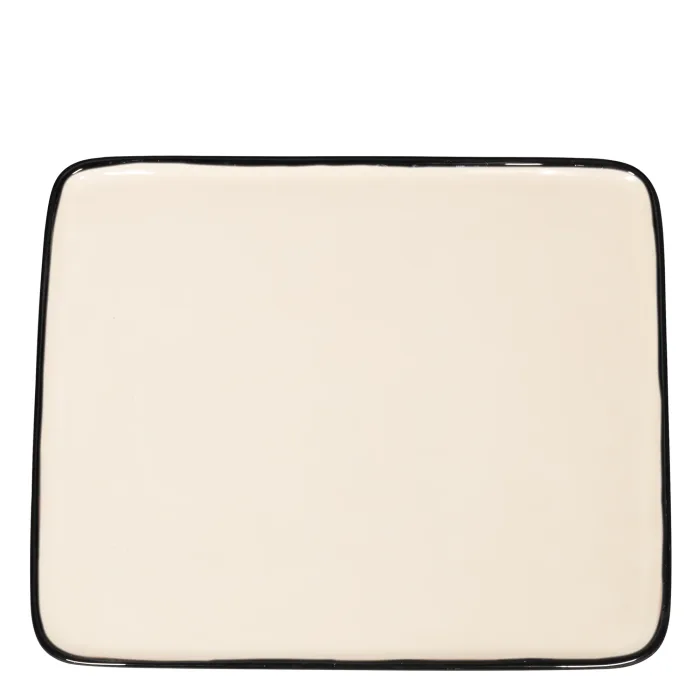 Zafferano Lido Rim RIM0710 Piatto Rettangolare Grande Nero (2 Pz)