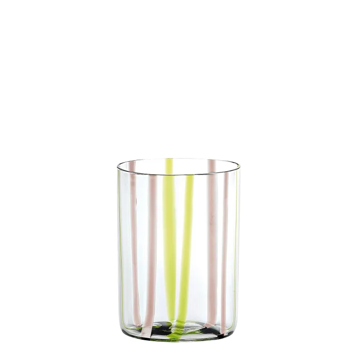 Zafferano Tirache TR00113 Tumbler bicolore Vetro colorato Verde mela-Ametista (6 Pz)