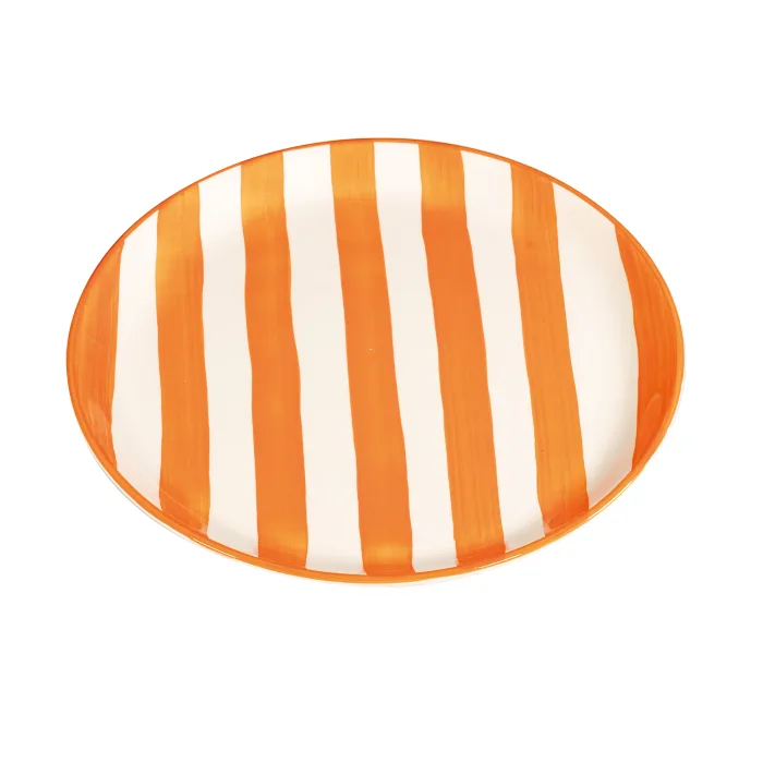 Zafferano Lido Righe RIG0903 Piatto piano Arancione (2 Pz)