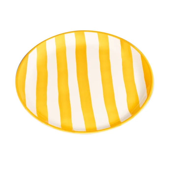Zafferano Lido Righe RIG0904 Piatto piano Giallo (2 Pz)
