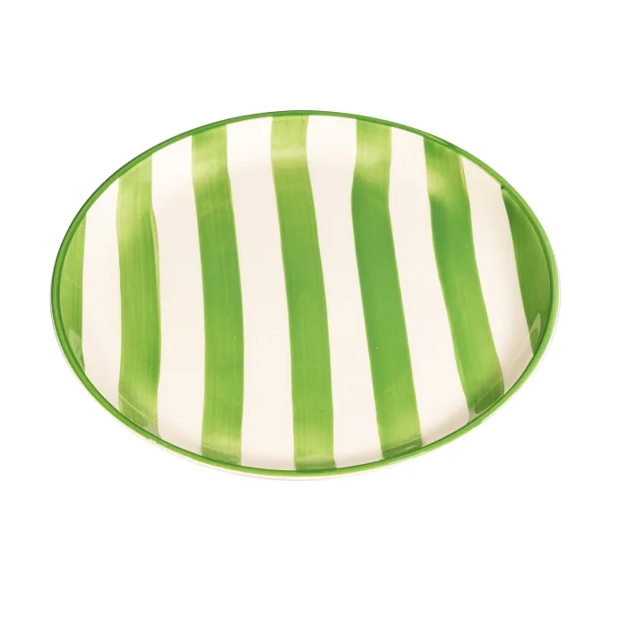 Zafferano Lido Righe RIG0905 Piatto piano Verde (2 Pz)