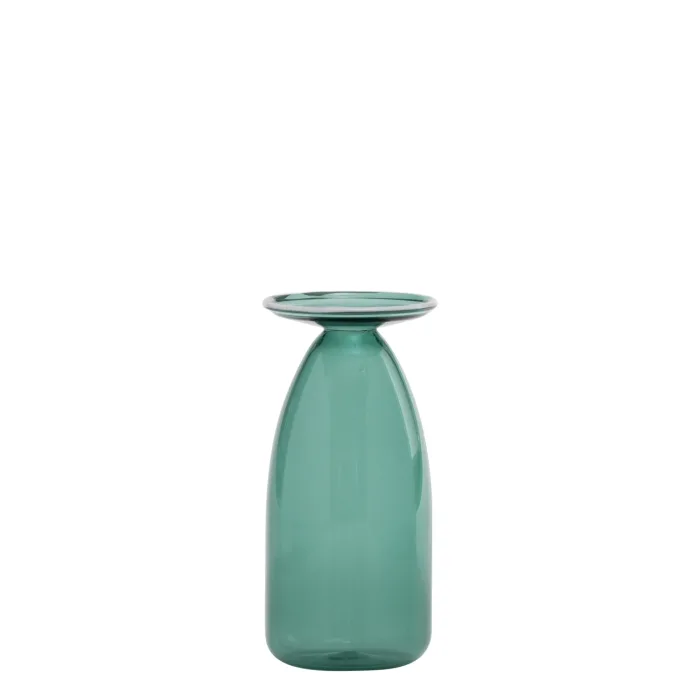 Zafferano Un Fiore UNF0212 Vaso 22 Vetro colorato Verde lago