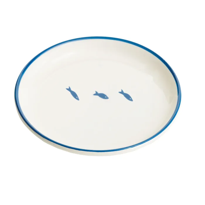 Zafferano Lido Fish STE0901 Piatto piano Azzurro (6 Pz)